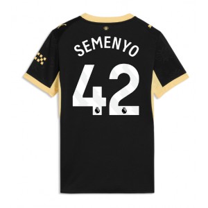 Manchester City Antoine Semenyo #42 Jalkapallovaatteet Naisten Vieraspaita 2026-27 Lyhythihainen